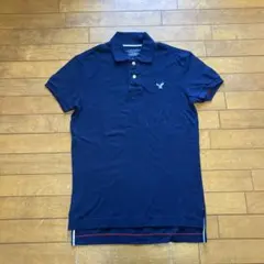 AMERICAN EAGLE OUTFITTERS ネイビー ポロ♠︎サイズSのサムネイル