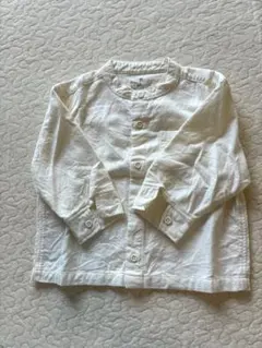 無印良品　フランネルスタンドカラーシャツ　90