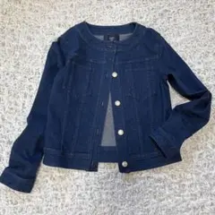 SHIPS colors インディゴ デニムジャケット シップス ノーカラー