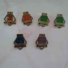 2001年 福岡ダイエーホークス野球ピンバッジセット 6個