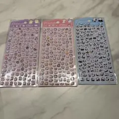 ワンちゃん 猫ちゃん パンダ パフィーステッカー シール 3枚セット