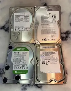 【動作確認注意】HDD 2TB×2台 & 1.5TB×2台 計4台 3.5インチのサムネイル