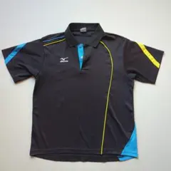 Mizuno ミズノゲームシャツ　ブラック/ブルー/イエロー　M