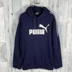 PUMA ネイビー フード付きパーカー