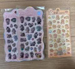 ボンボンドロップシール キャラクターシール ラブブ 3dシール ぷくぷくシール