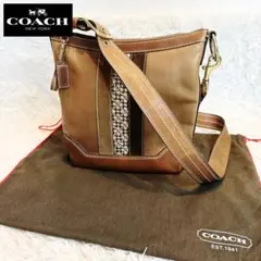 COACH ヘリテージ ショルダーバッグ キャメル ブラウン レザー 70559
