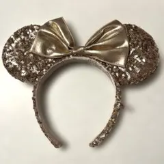 ミッキー耳カチューシャ ピンク スパンコール