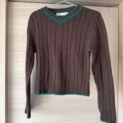 ★最終値下げ★ZARA ケーブル編み Vネック ニット