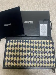 muta / ムータ】エイ皮 編み込み 長財布 新品タグ箱付き - メルカリ