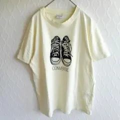 ✨コンバース✨半袖Tシャツ【M】トップス ロゴ アイボリー カジュアルのサムネイル