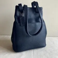 Vintage Coach Drawstring Bucket Bag Navy
