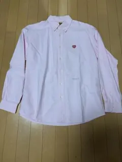 HUMAN MADE ボタンダウン長袖シャツ ピンク　Mのサムネイル
