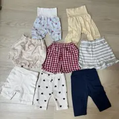80cmベビー半ズボン8点セット 女の子　まとめ売り
