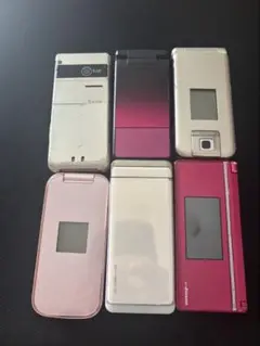 ジャンク品 折りたたみ式携帯電話本体 6台セット
