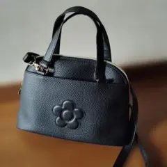 マリークワント　2way ハンドバッグ　ショルダーバッグ ブラック