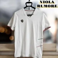 VIOLA RUMORE　 Vネック　 Tシャツ　ヴィオラルモーレ　白　XL