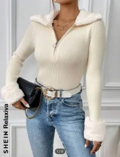 ハーフジップセーター ニット