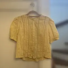 【ウィッシュコア】MOUSSY 半袖ブラウス イエローのサムネイル