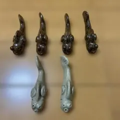ムツゴロウの箸置き 6個セット 陶器製