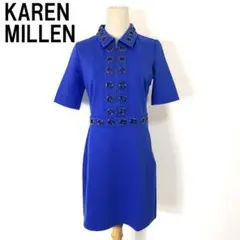 新品タグ付 カレンミレン シャツワンピース ブルー レーヨン US8 B3729