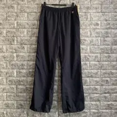 Champion ナイロンパンツ サイドライン メッシュ裏地 刺繍ロゴ