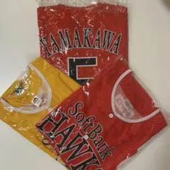 ソフトバンクホークス ユニフォーム2枚、山川穂高選手Tシャツセット
