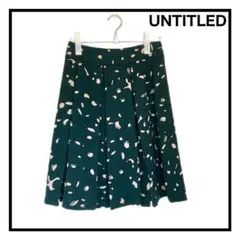 アンタイトル　ひざ丈スカート　グリーン　台形　花柄　きれいめ　かわいい　上品　4