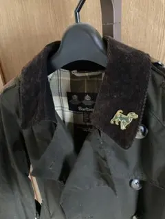 Barbour コーデュロイ襟 トレンチコート　サイズUK8のサムネイル