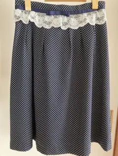 膝丈スカート　紺色　フォーマル