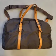 balenciaga ボストンバッグ ナイロン クロコ型押しハンドル ブラック