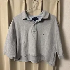トミーヒルフィガー グレー ポロシャツ 半袖