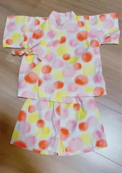 ベビー甚平　水玉　80 女の子