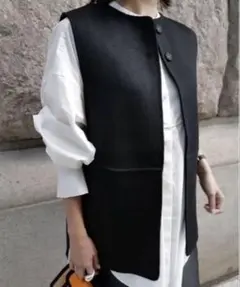 machatt リバーウールジレ ブラック machatt リバーウールジレ ブラック