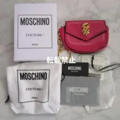 MOSCHINO コインケース ビビットピンク