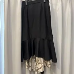 エイミーイストワール フリル付き黒ロングスカート