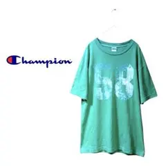 90s Champion チャンピオン 染み込みプリントTシャツ L