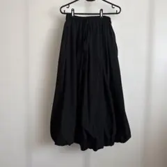 バルーンスカート ブラック ウエストゴム