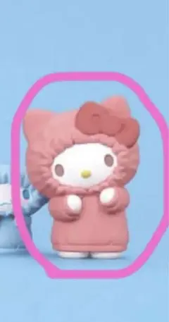 ハローキティ フード付きフィギュア2体セット バツ丸　ガチャポン　ガチャガチャ