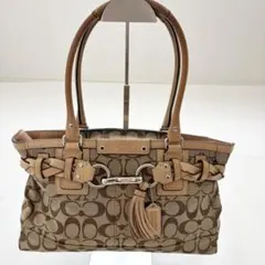 COACH 2WAY ショルダーバッグ シグネチャー ベージュ F15665