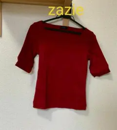【美品】REDスクエアネック六分袖カットソーのサムネイル