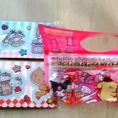 ハローキティ・マイメロディ シールマイメロディペットボトルホルダーセット