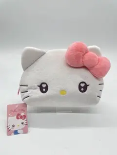 新品未使用　サンリオ　ハローキティ 顔型ポーチ ピンク　リボン