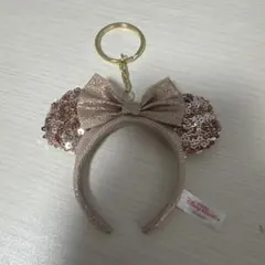 ディズニー ミニー カチューシャ キーホルダー ピンクゴールド