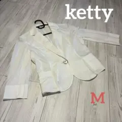 ❤️セール【ketty ケティ】白　テーラードジャケットシングルボタンS-Mのサムネイル