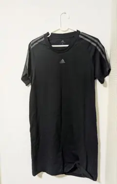 Tシャツワンピース (ブラック)adidas
