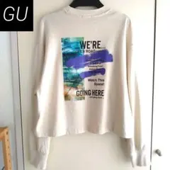 GU　グラフィッククロップドロングスリーブＴ　長袖　Ｓ