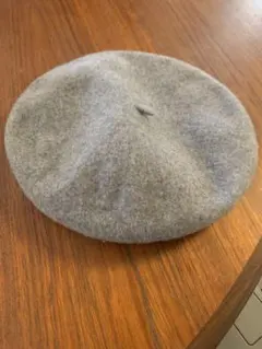 グレー ウール ベレー帽