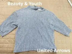 BEAUTY&YOUTH ギンガムチェック ブラウス 半袖