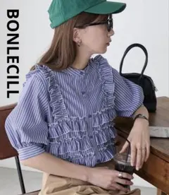BONLECILL ボンルシール フリルビスチェドッキング風パフスリーブのサムネイル