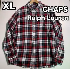 CHAPS ラルフローレン チェック柄 オックスフォードシャツ XL 長袖シャツ